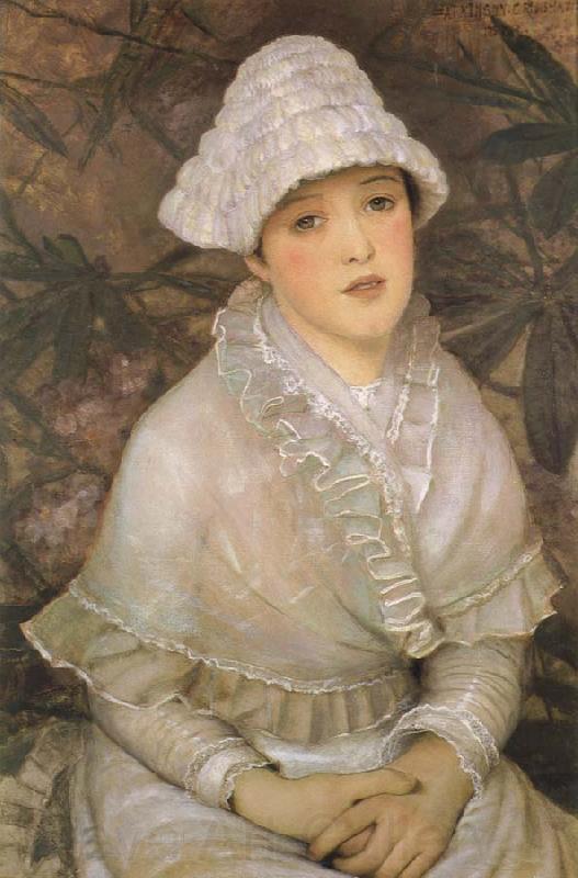 Atkinson Grimshaw My Wee White Rose Norge oil painting art